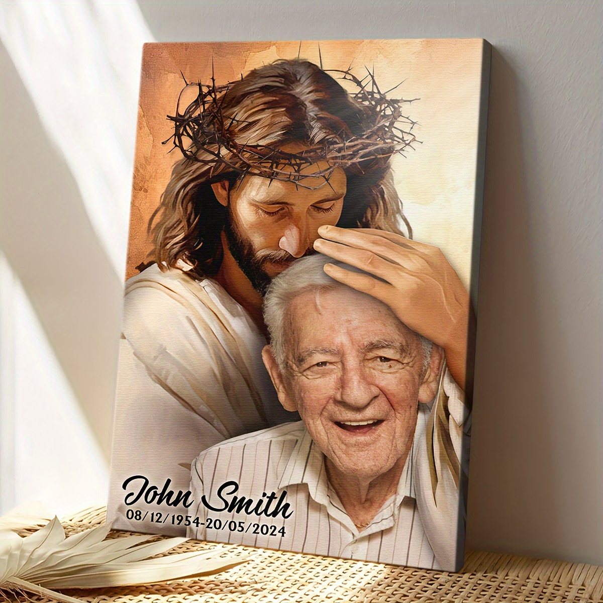 Canvas Wrap Ready - 2D Flat-Custom Religious Memorial Canvas Wall