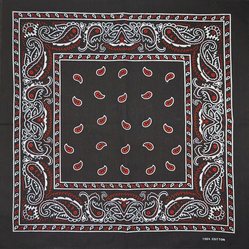 Fashion Unisex Black Paisley H - огляд і ціна Bandana Blank White