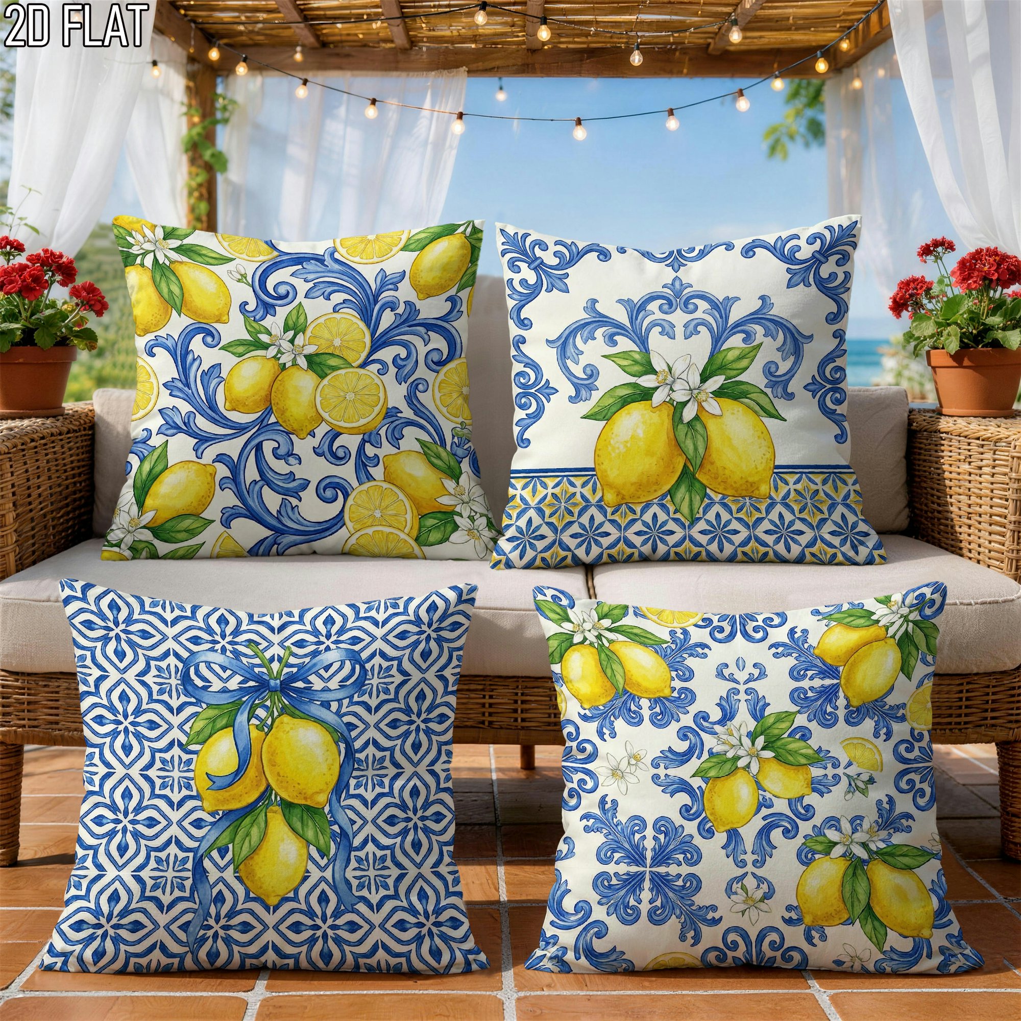 4Pcs Italian Summer Style Thro - огляд і ціна Ceramic Tile Blank