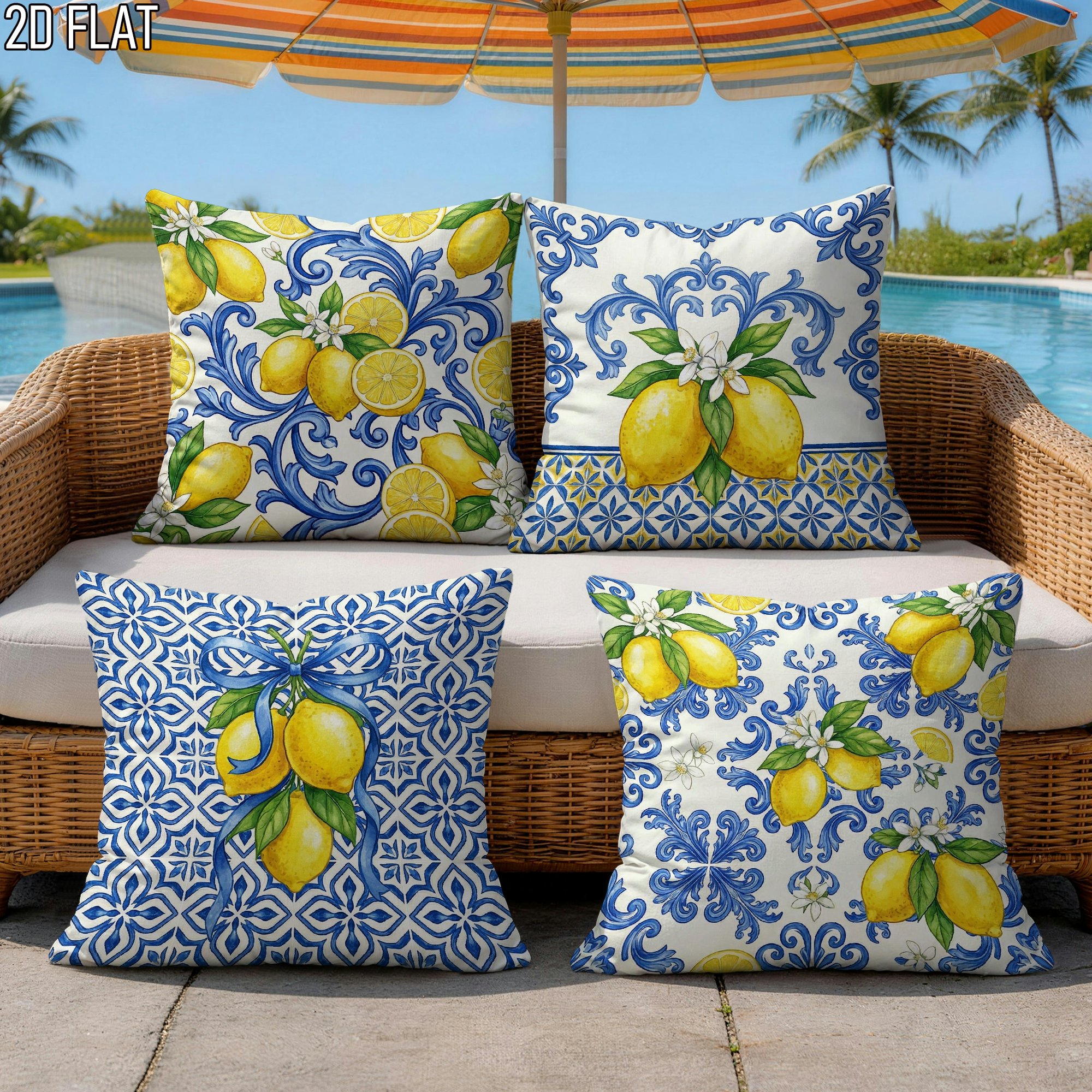 4Pcs Italian Summer Style Thro - огляд і ціна Ceramic Tile Blank
