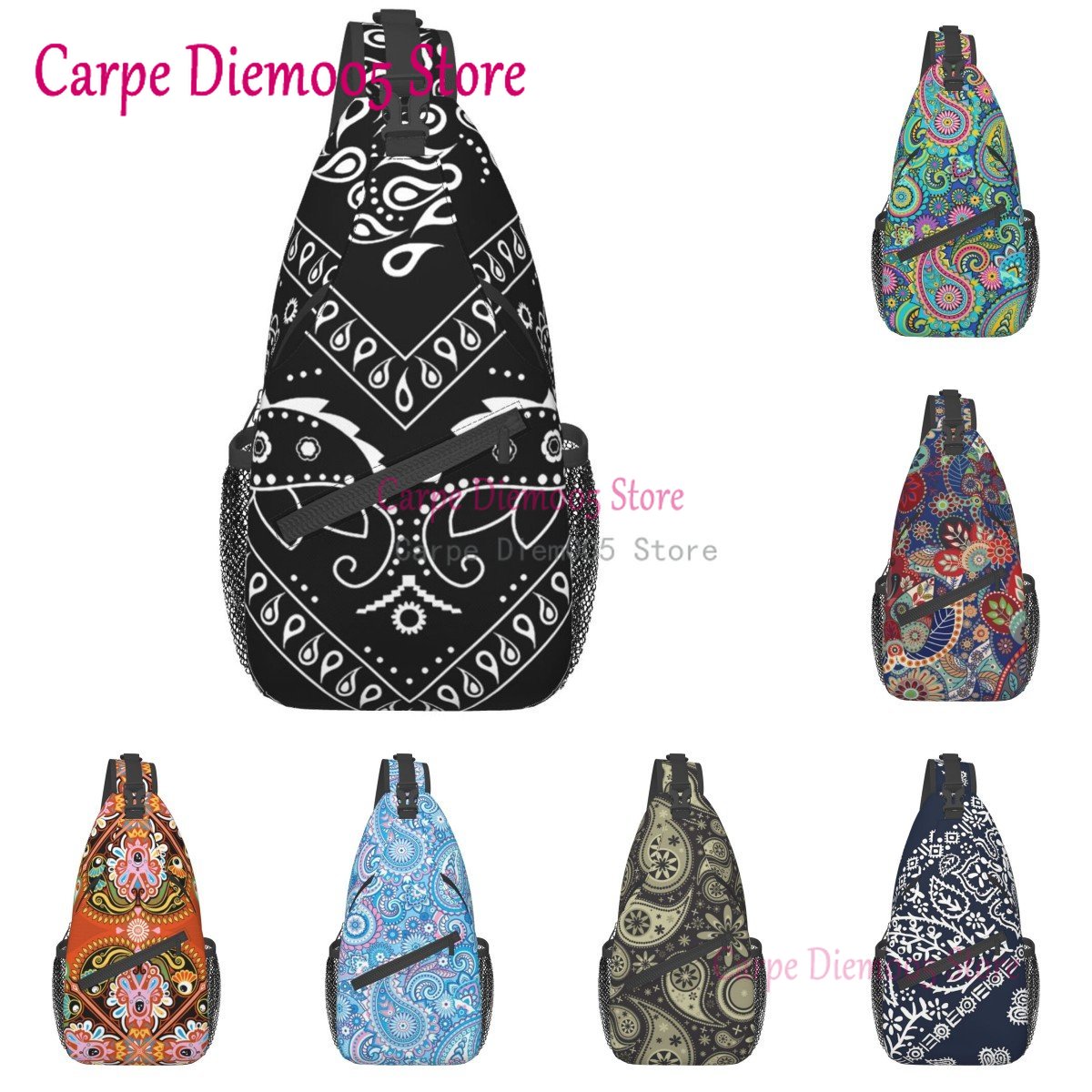 Black And White Paisley Chican - огляд і ціна Bandana Blank White