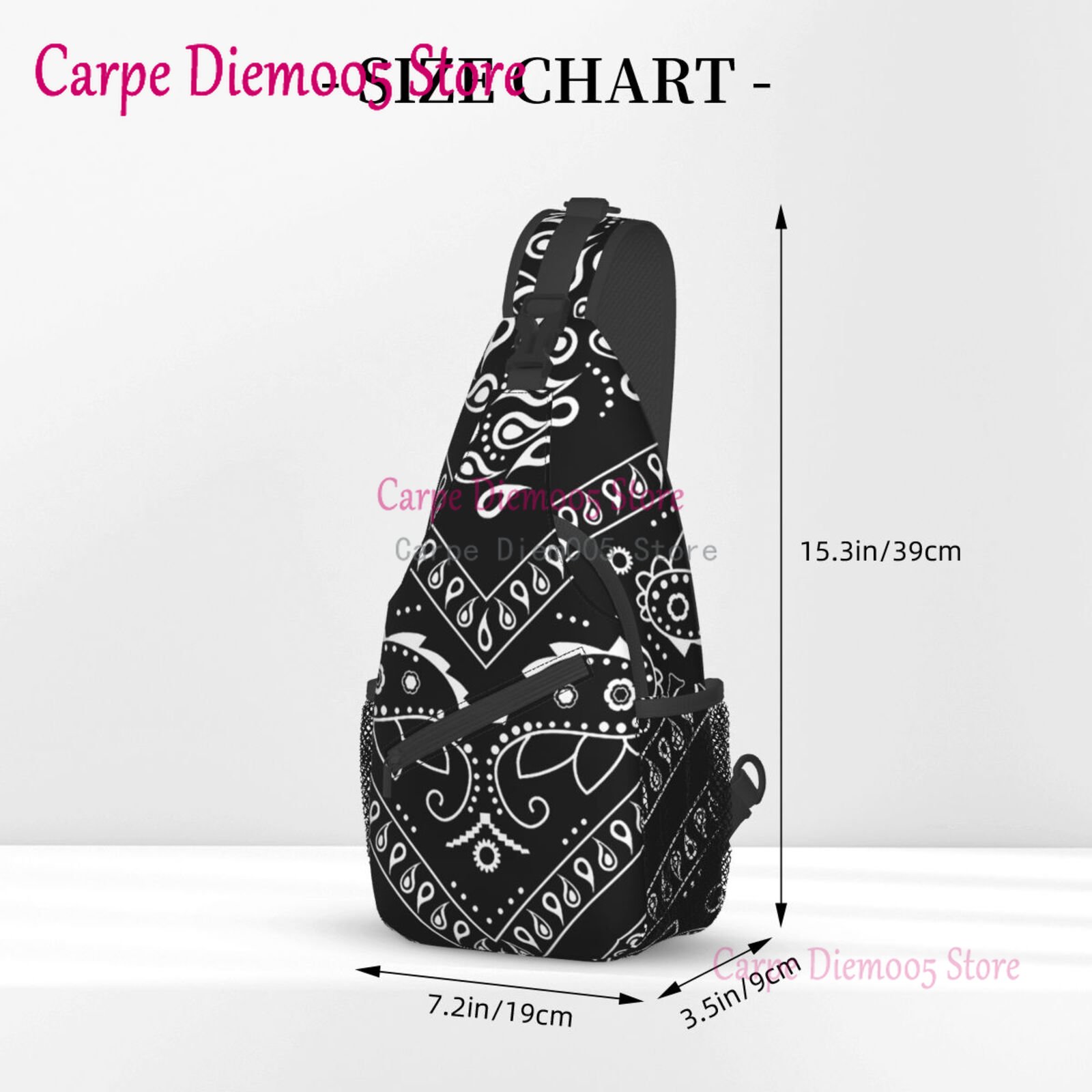 Black And White Paisley Chican - огляд і ціна Bandana Blank White