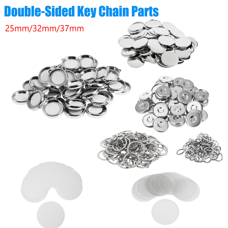 50Pcs/Set DIY Double-Side Key  - огляд і ціна Button Badge Blank