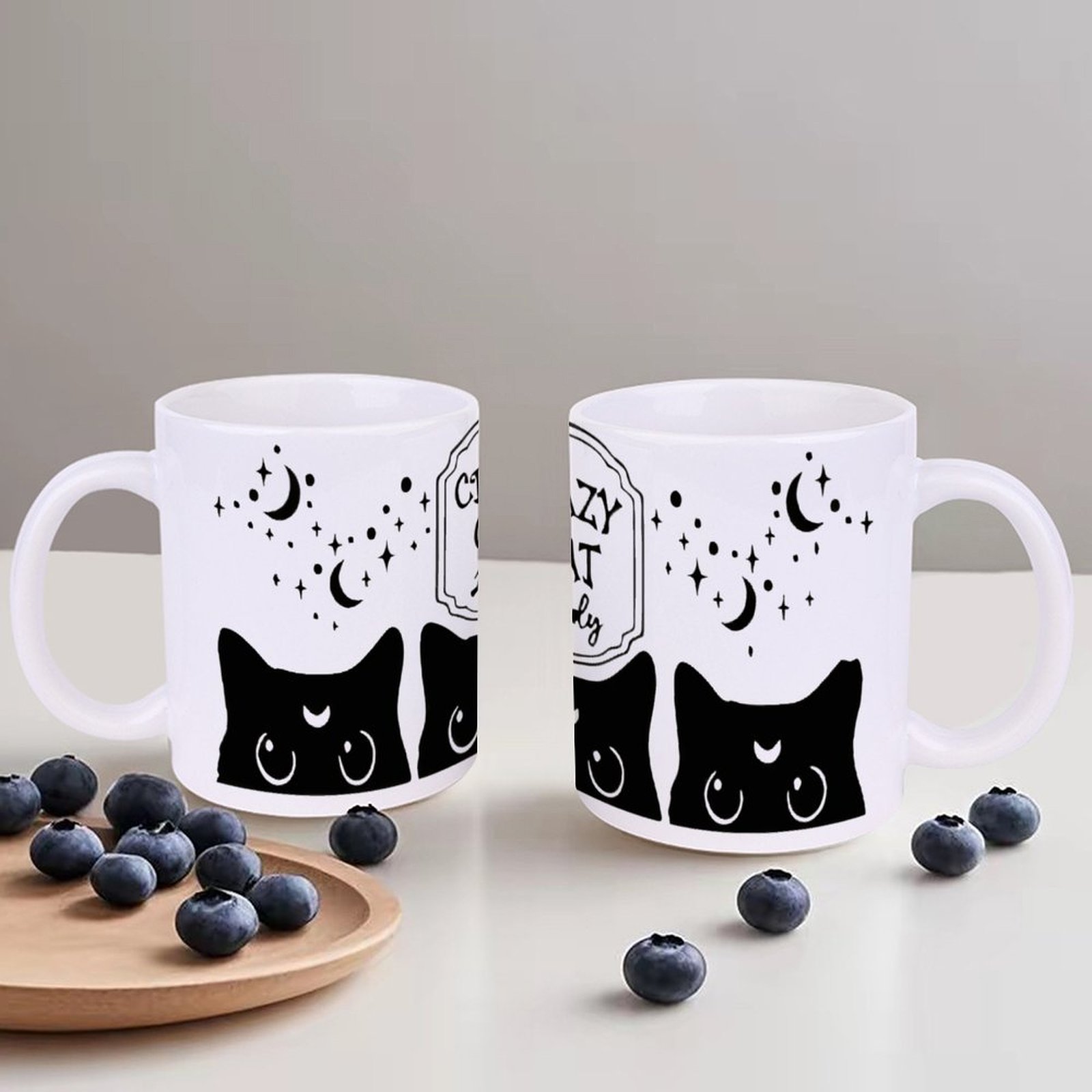 Three Black Cats With Crescent - огляд і ціна Sublimation Mug White