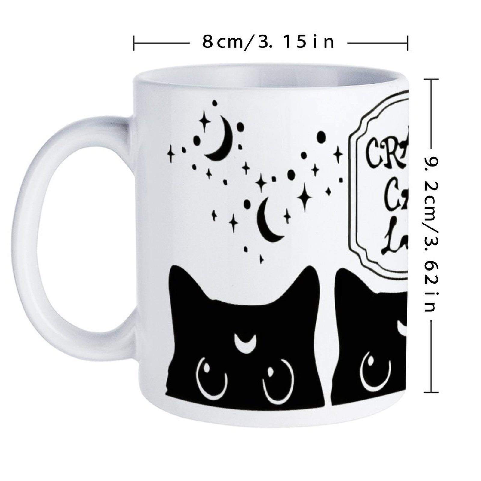 Three Black Cats With Crescent - огляд і ціна Sublimation Mug White