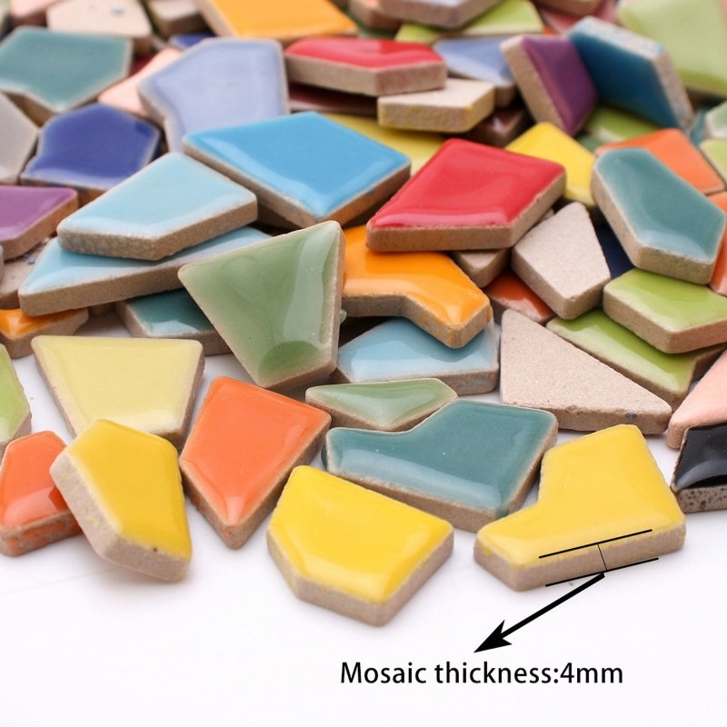 100g Randomly Mixed Colors DIY - огляд і ціна Ceramic Tile Blank