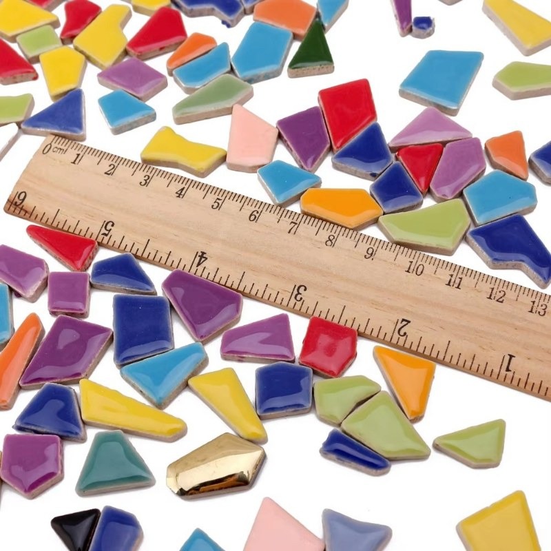 100g Randomly Mixed Colors DIY - огляд і ціна Ceramic Tile Blank