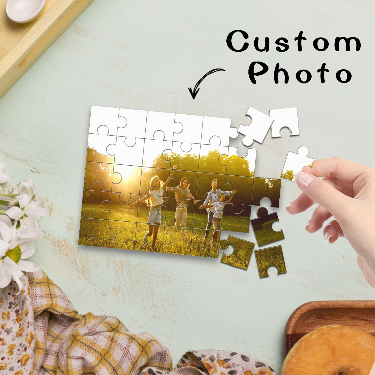 1pc Custom Photo Single Portra - огляд і ціна Puzzle Blank White
