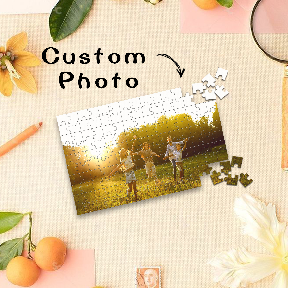 1pc Custom Photo Single Portra - огляд і ціна Puzzle Blank White