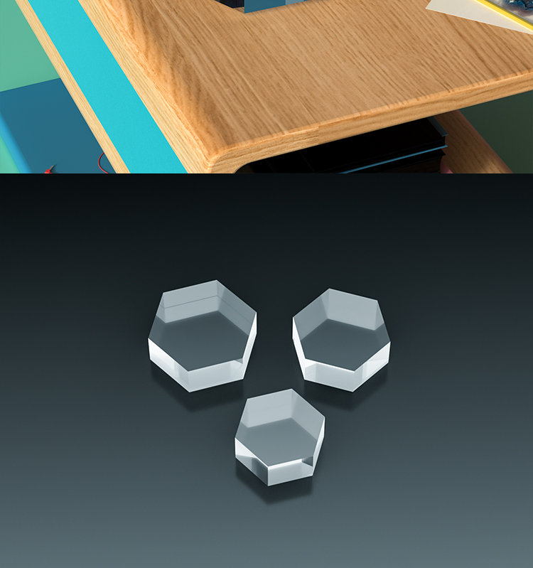Clear Polished Hexagonal Acryl - огляд і ціна Photo Acrylic Block