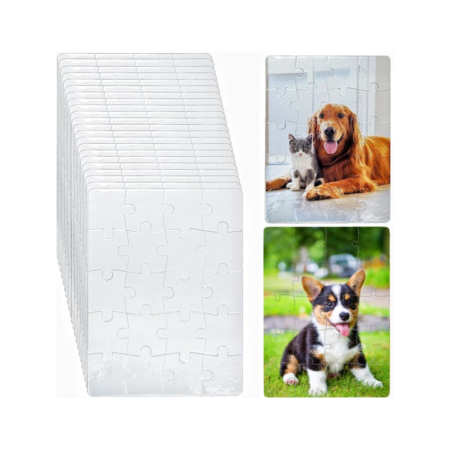 6pcs Blank Sublimation Puzzles - огляд і ціна Puzzle Blank White