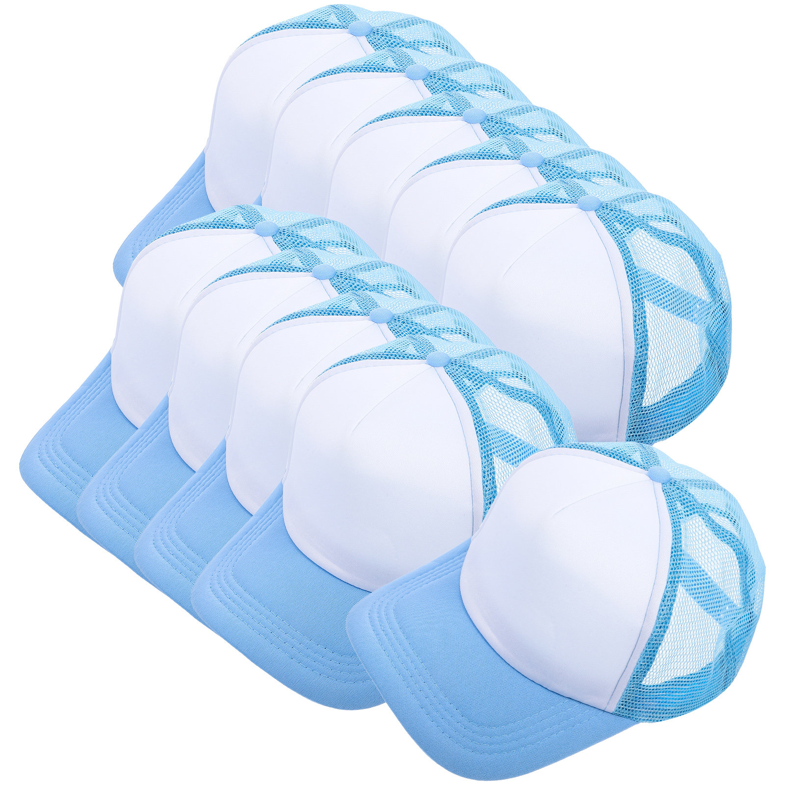 10Pcs Mesh Baseball Hat Blank  - огляд і ціна Hat Sublimation Blank