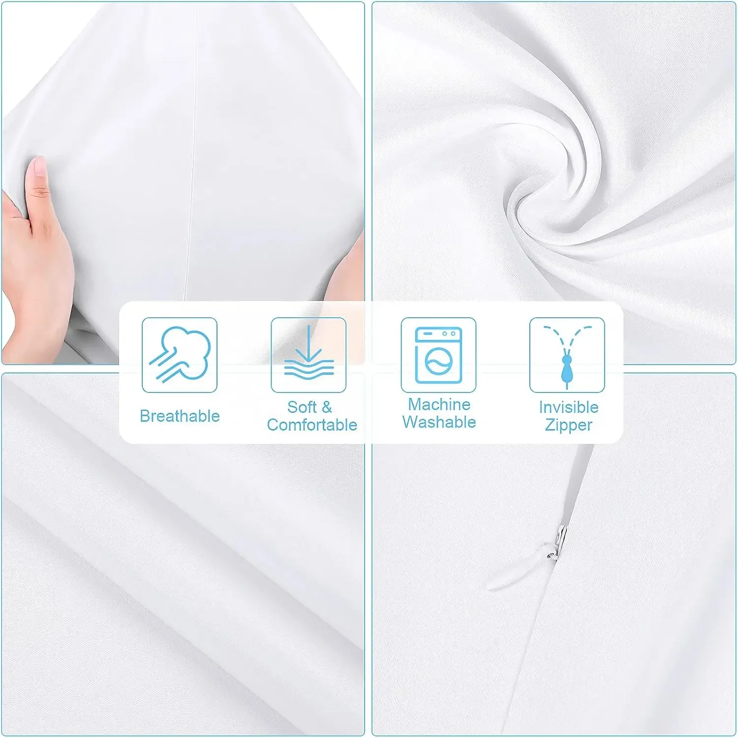 4-Pack White Polyester Peach S - огляд і ціна Pillow Cover Sublimation