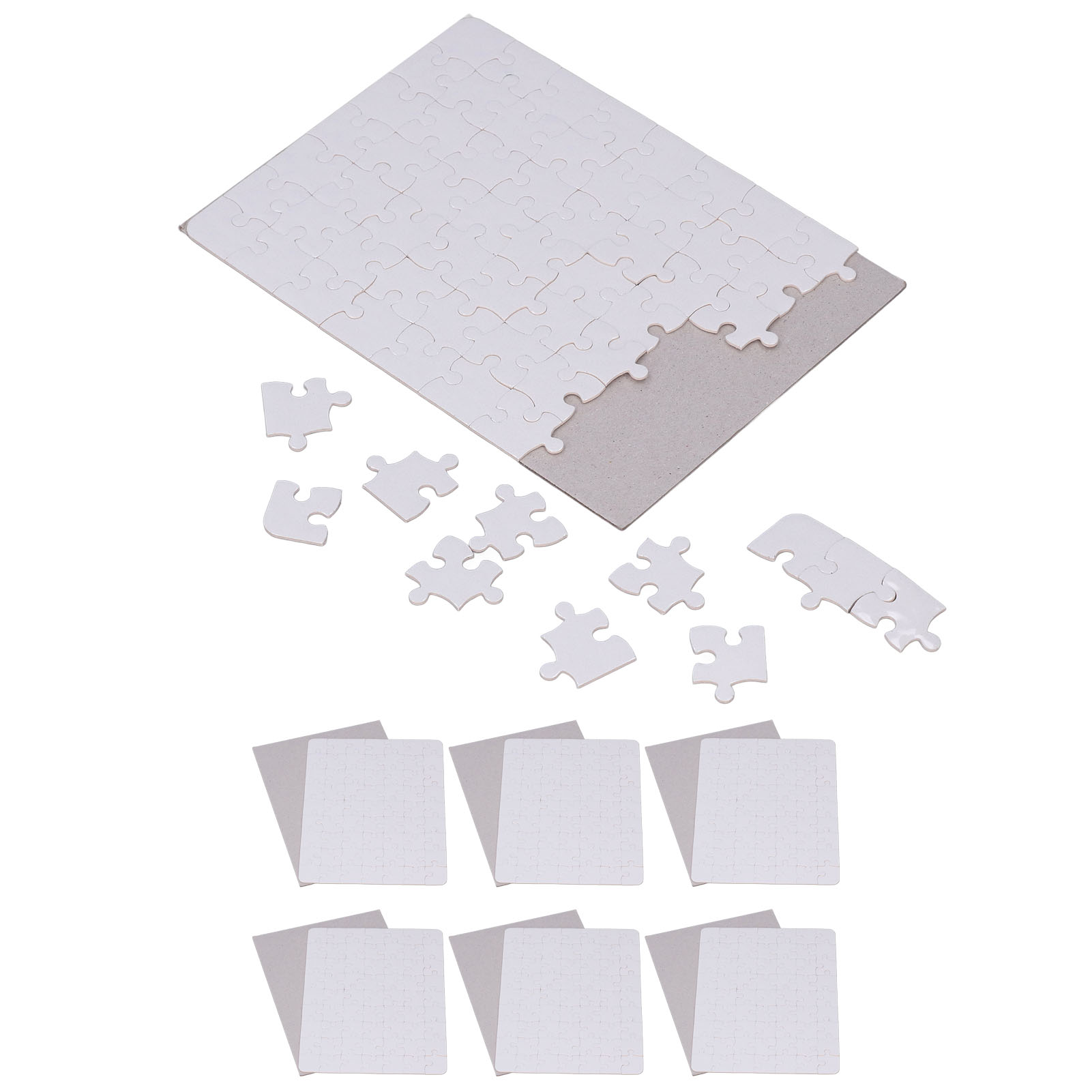 6 Set Blank Puzzles 13x18cm Wh - огляд і ціна Puzzle Blank White