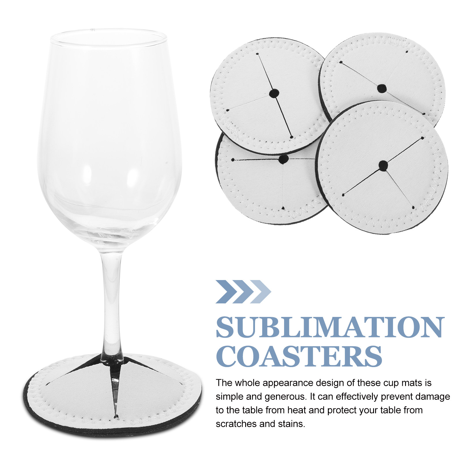 4Pcs Stem Glass Coasters Heat  - огляд і ціна Coaster Sublimation Blank