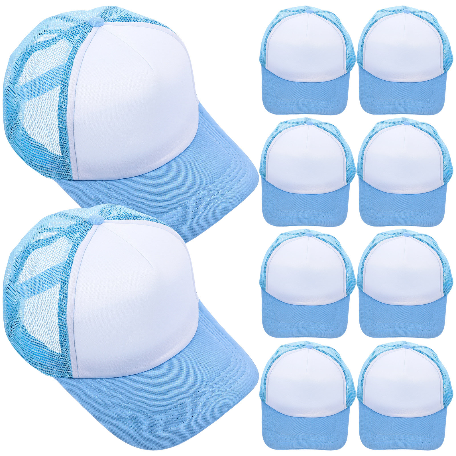 10Pcs Blank Baseball Hats Mesh - огляд і ціна Hat Sublimation Blank