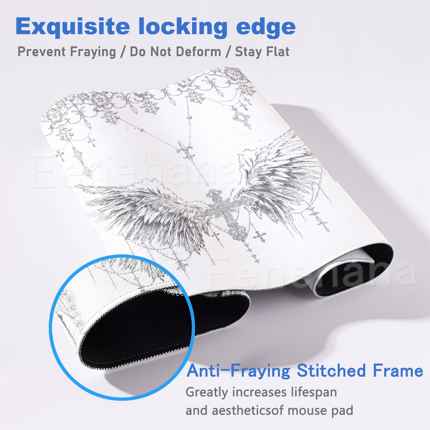 Black White Angel Mouse Pad La - огляд і ціна Mouse Pad Blank Sublimation