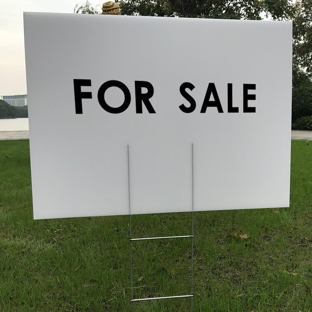 6 Pack 24x18 White Blank Lawn  - огляд і ціна Yard Sign Blank