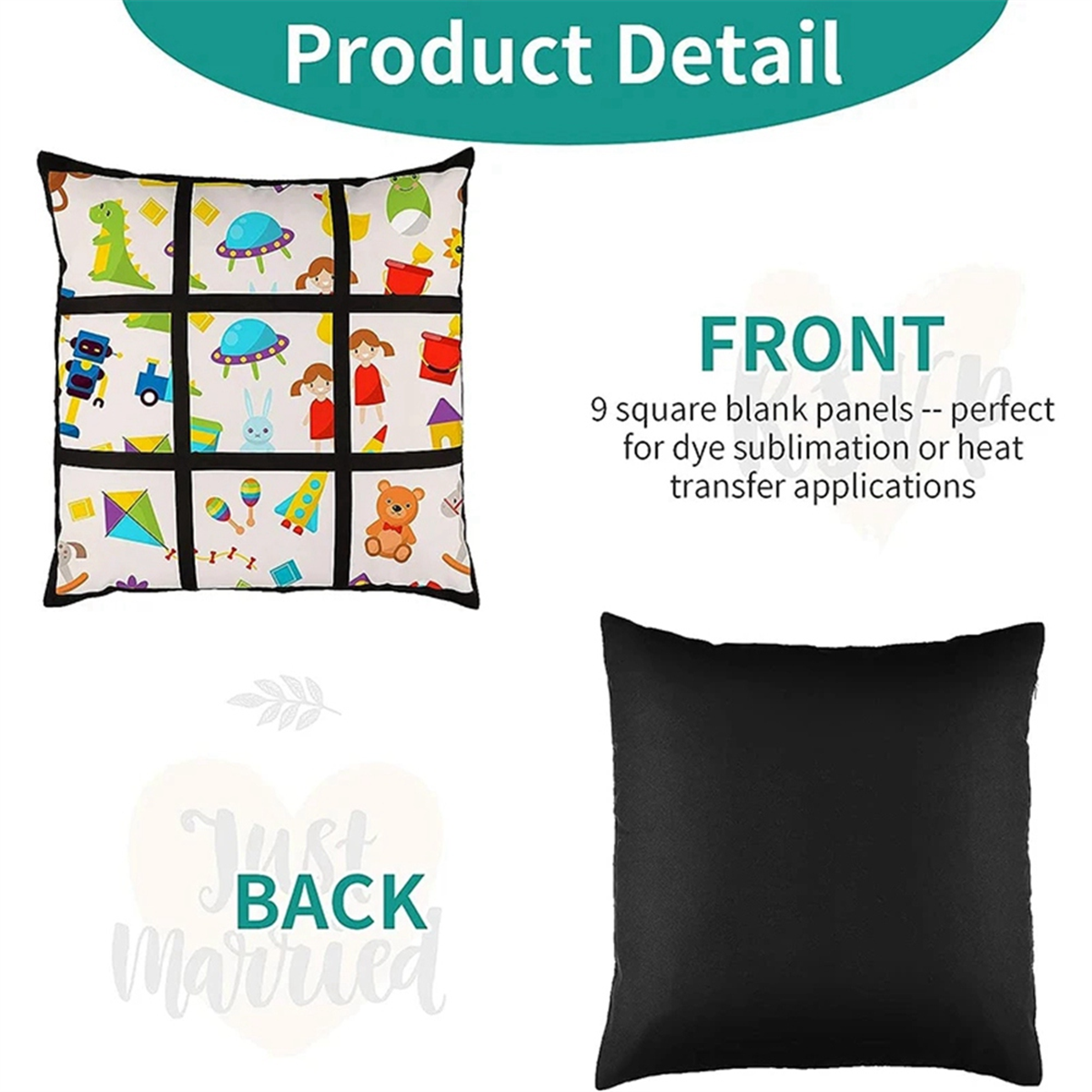 A45I 6Pcs Sublimation Blank Pa - огляд і ціна Pillow Cover Sublimation