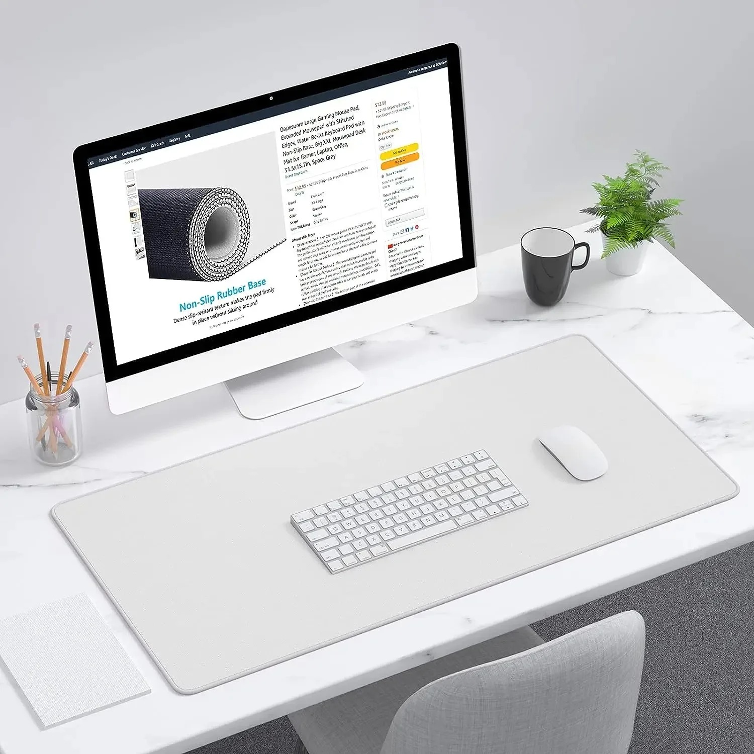 Solid Color White Durable Rubb - огляд і ціна Mouse Pad Blank Sublimation