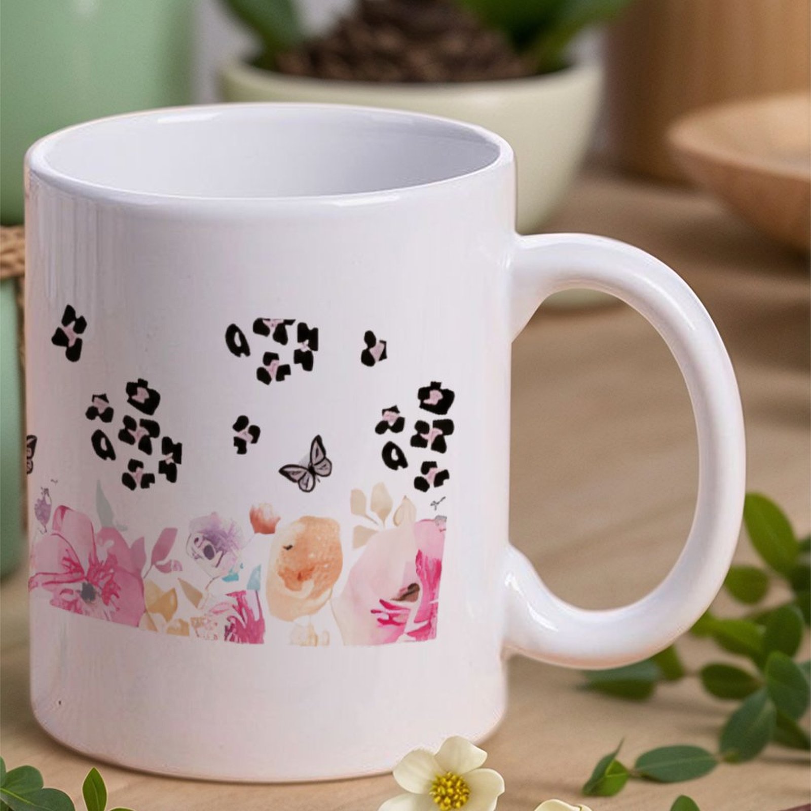 A Watercolor Painting Of Flowe - огляд і ціна Sublimation Mug White