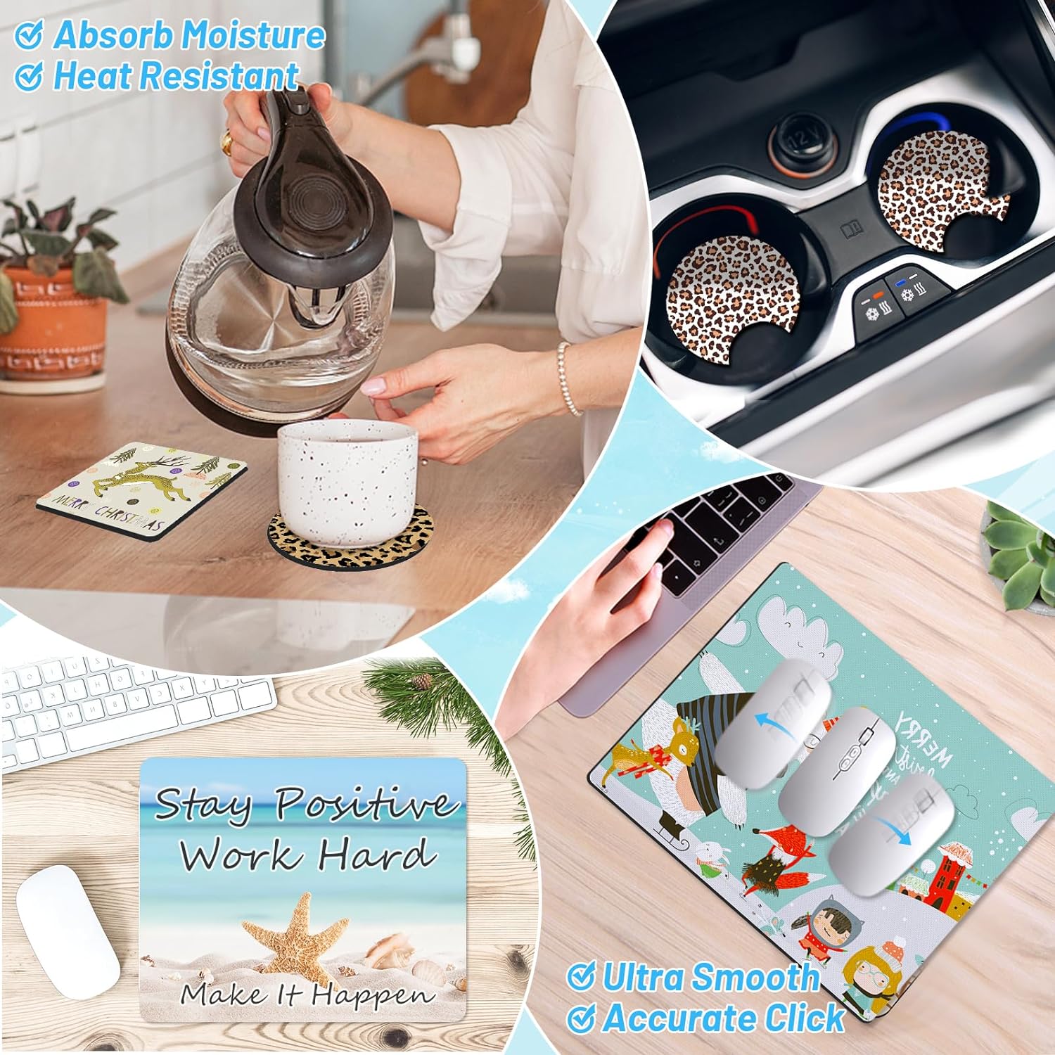 90pcs  Sublimation Blank Start - огляд і ціна Coaster Sublimation Blank