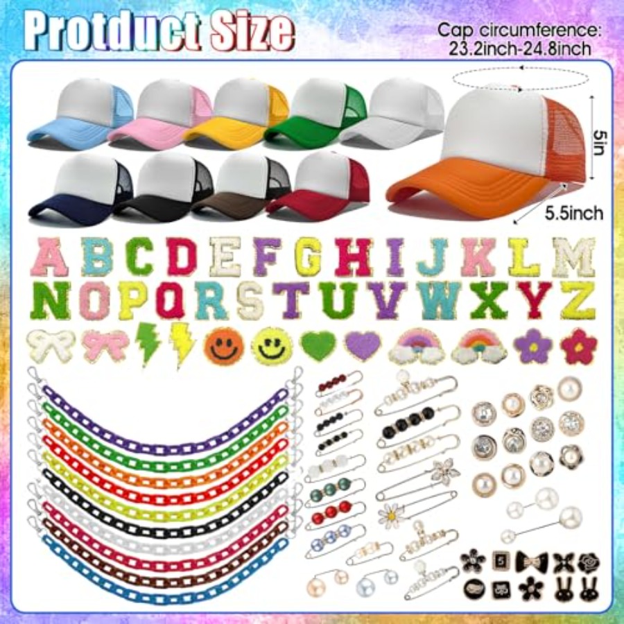 10 Pack Blank Trucker Hats DIY - огляд і ціна Hat Sublimation Blank