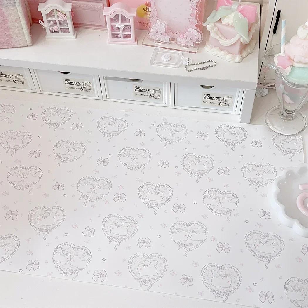 Kawaii Pink Rabbit Leather Des - огляд і ціна Mouse Pad Blank Sublimation