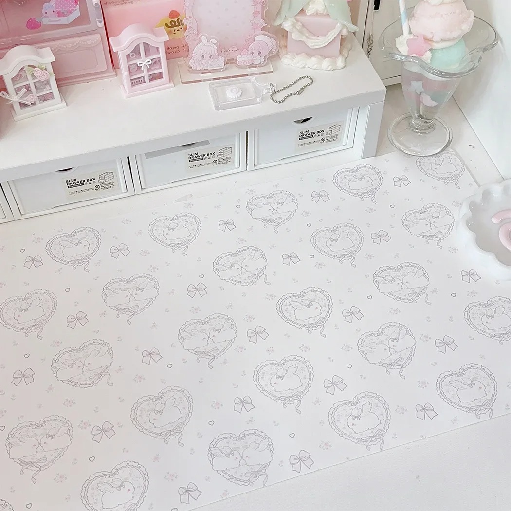 Kawaii Pink Rabbit Leather Des - огляд і ціна Mouse Pad Blank Sublimation