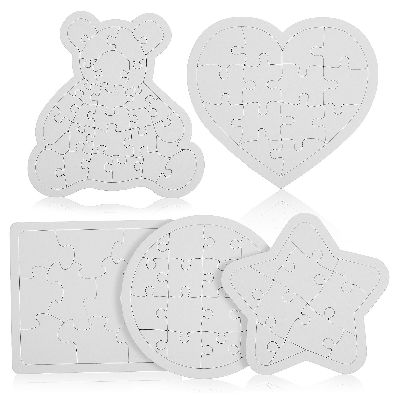 5Pcs White Blank Jigsaw Puzzle - огляд і ціна Puzzle Blank White