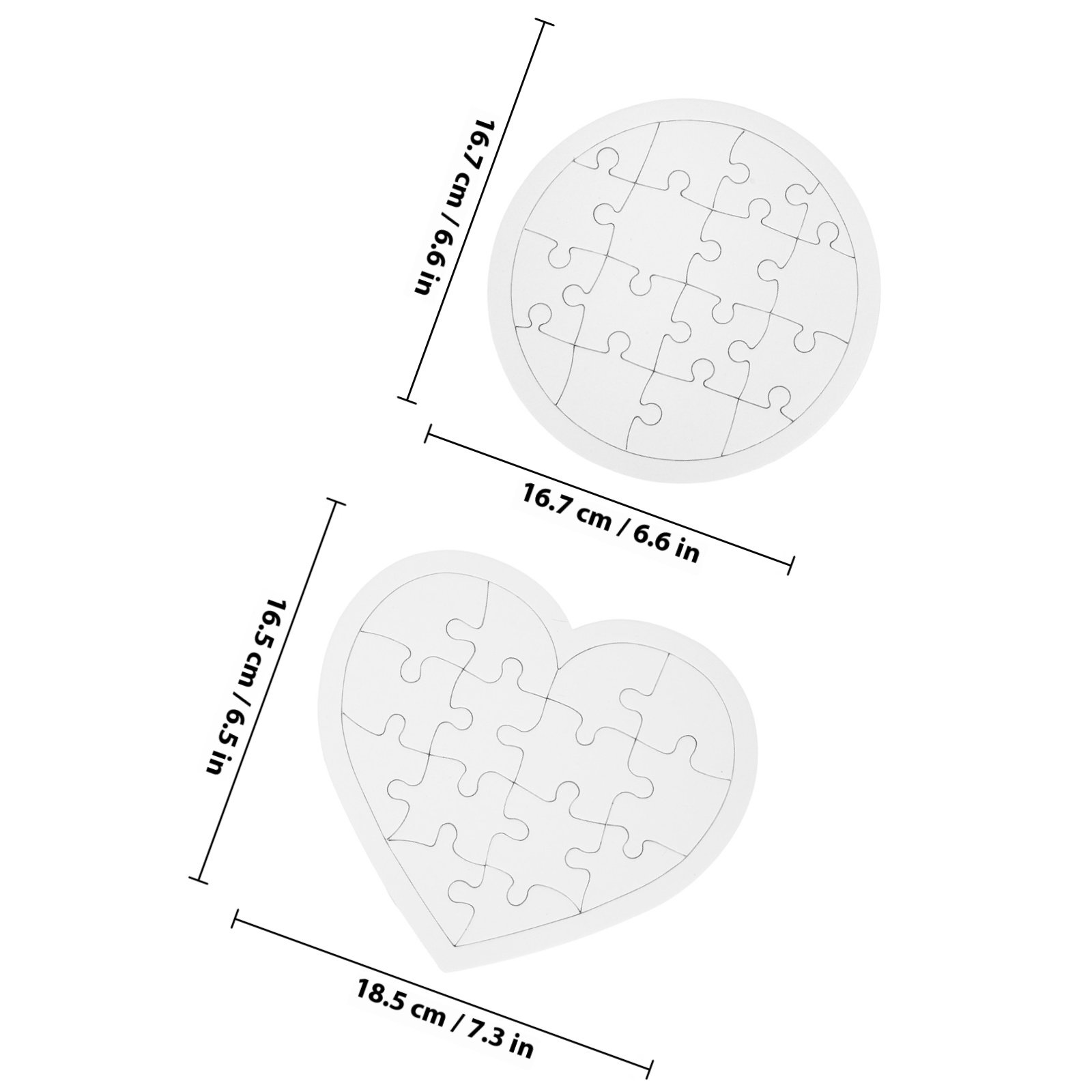 10Pcs Blank Kid DIY Puzzles Wh - огляд і ціна Puzzle Blank White