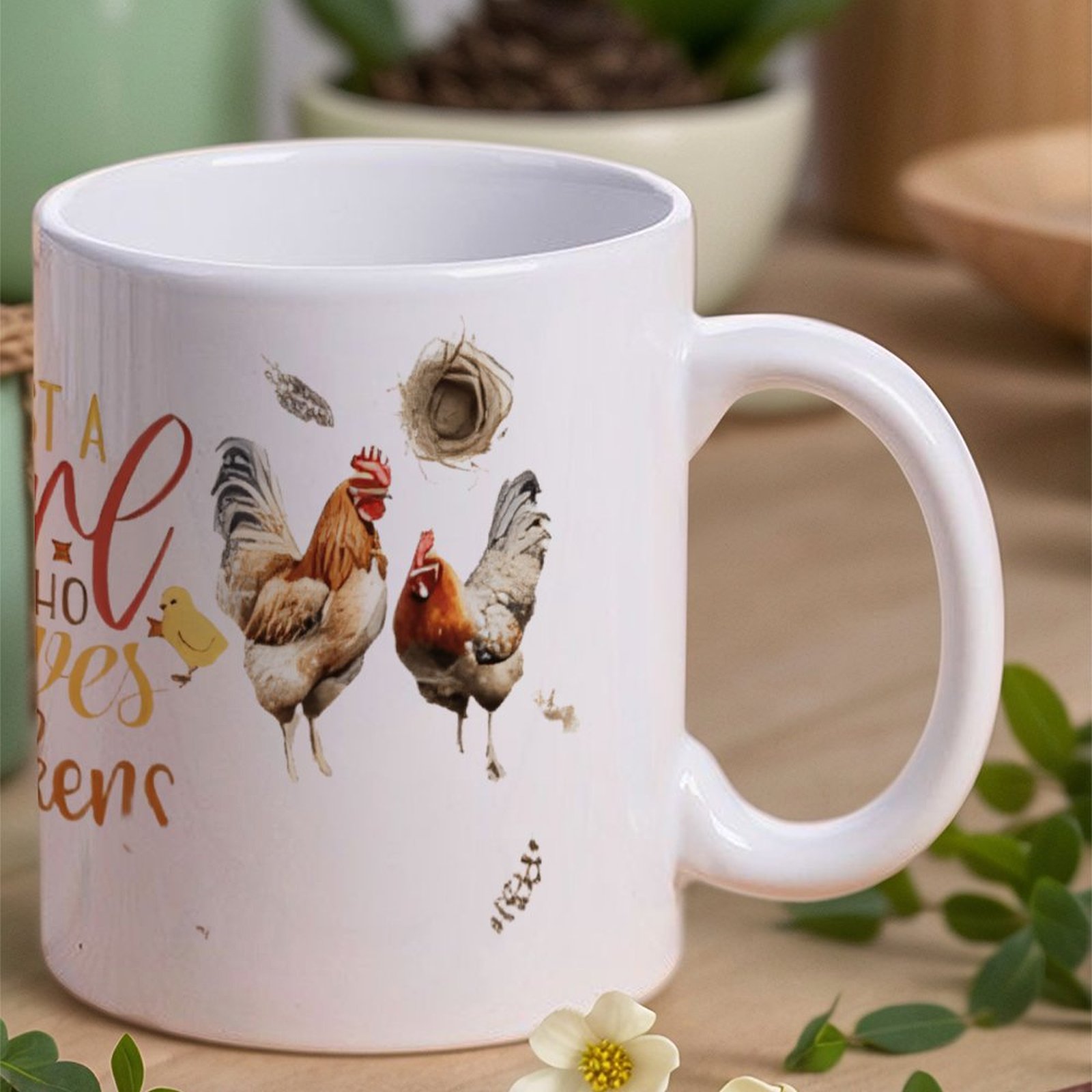 Just A Girl Who Loves Chickens - огляд і ціна Sublimation Mug White