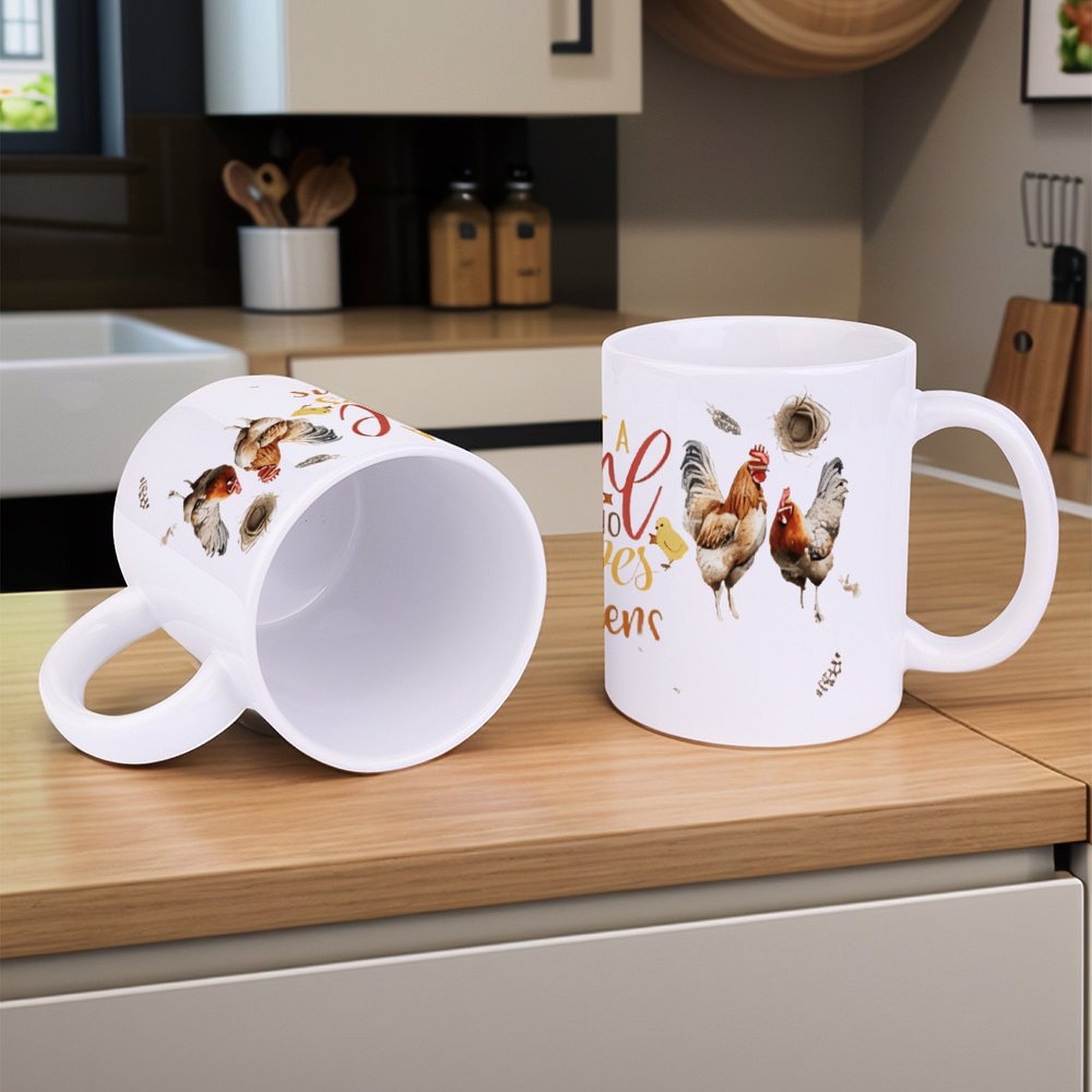 Just A Girl Who Loves Chickens - огляд і ціна Sublimation Mug White