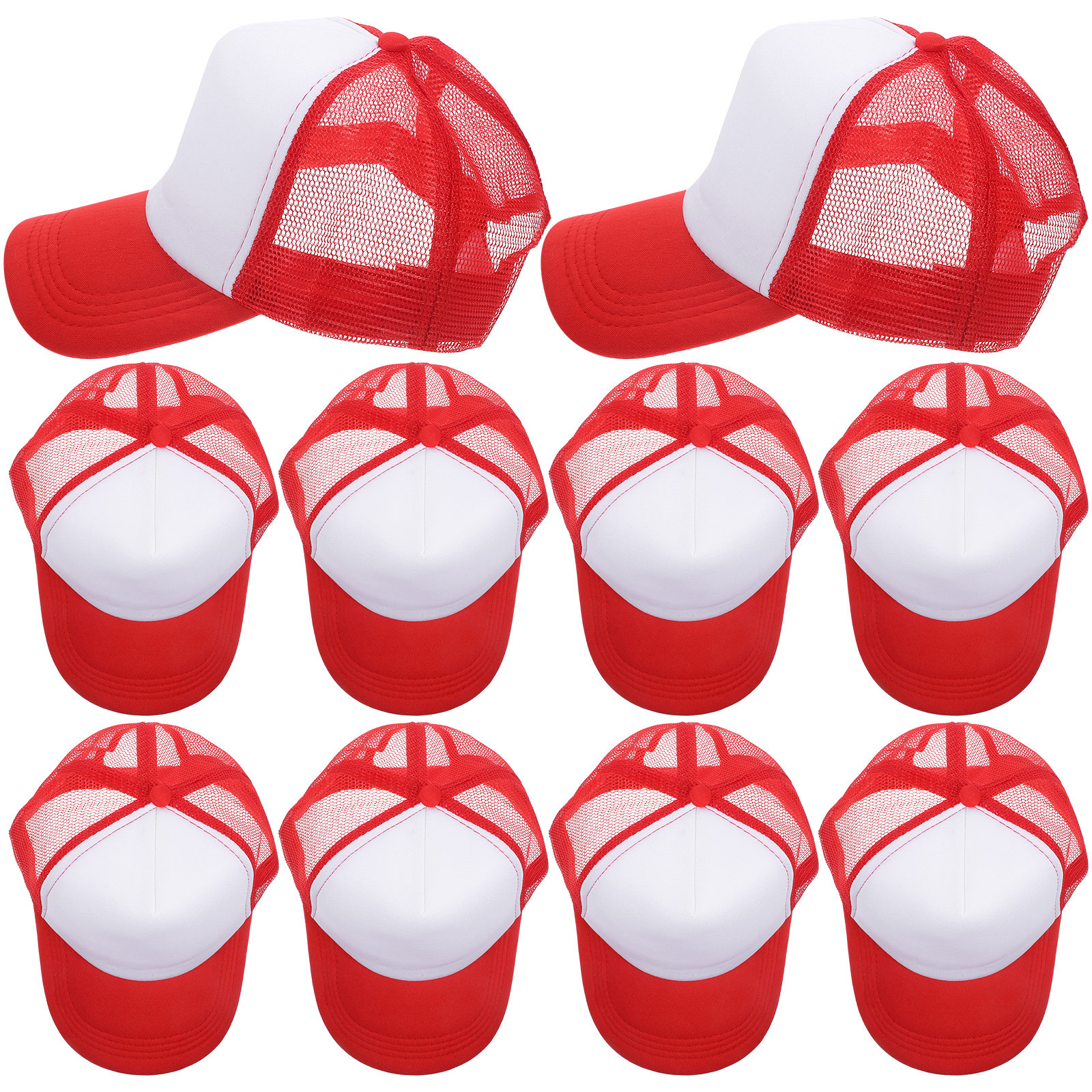 10Pcs DIY Blank Mesh Baseball  - огляд і ціна Hat Sublimation Blank